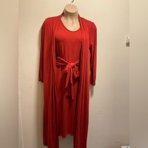 Red Dress and Cover up Set